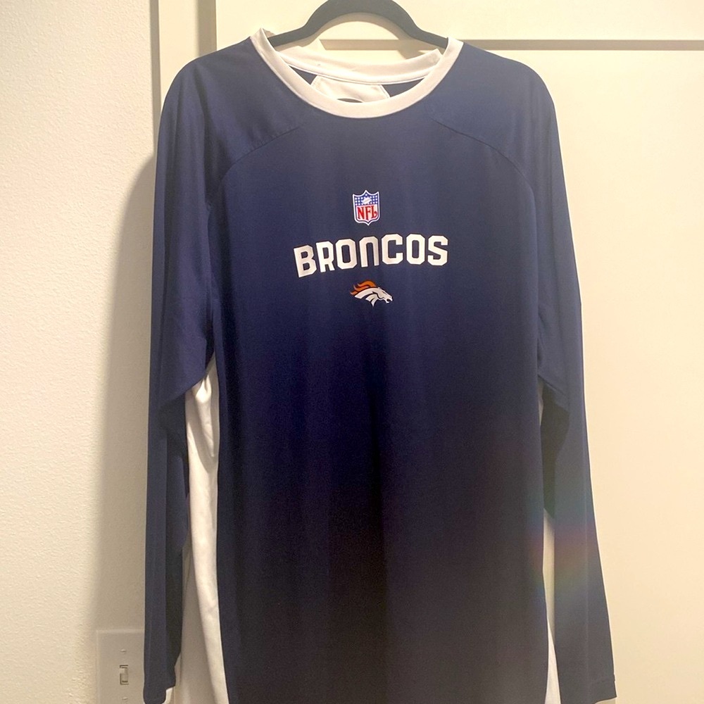 EUC [RBX] Denver Broncos Performance Long Sleeved Shirt Mens Sz 2XL